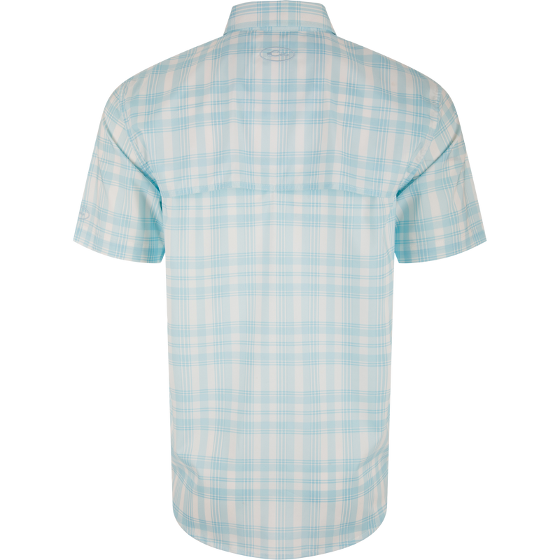thumbnail interactive-video image 1 of St. John's Bay Men's Big & Tall Button-Up Shirt – Green Teal Plaid, Short Sleeve, 2XLT, NWT 1 of 6