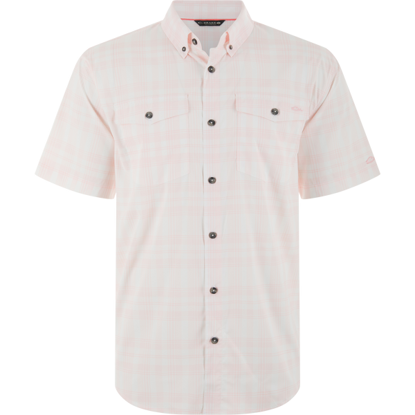 men short sleeve dress shirts Frat Faded Plaid Button-Down Short Sleeve Shirt – Drake Waterfowl