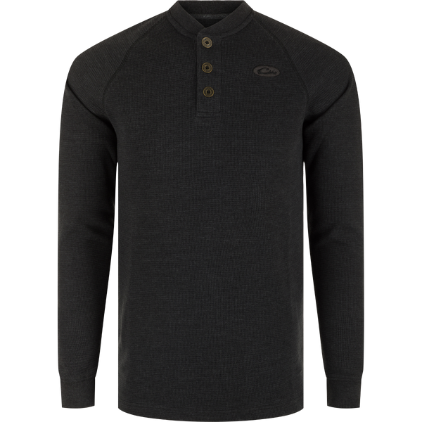 Weston Lakes Waffle Long Sleeve Henley – Drake Waterfowl