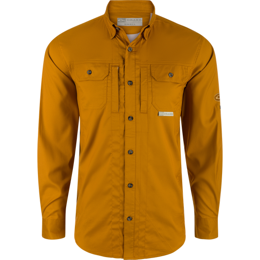 Dobby Colouring In Wingshooter's Trey Dobby Long Sleeve Shirt - UPF30 Moisture-Wicking ...