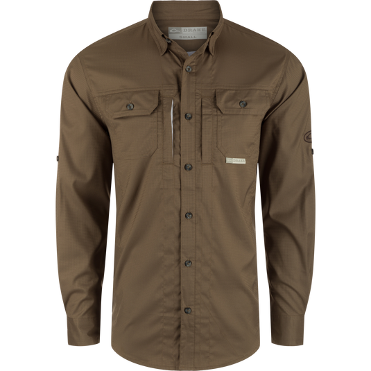 Drake Waterfowl Wingshooters Trey Dobby Long Sleeve Shirt Drake Waterfowl Wingshooters Trey Dobby Long Sleeve Shirt