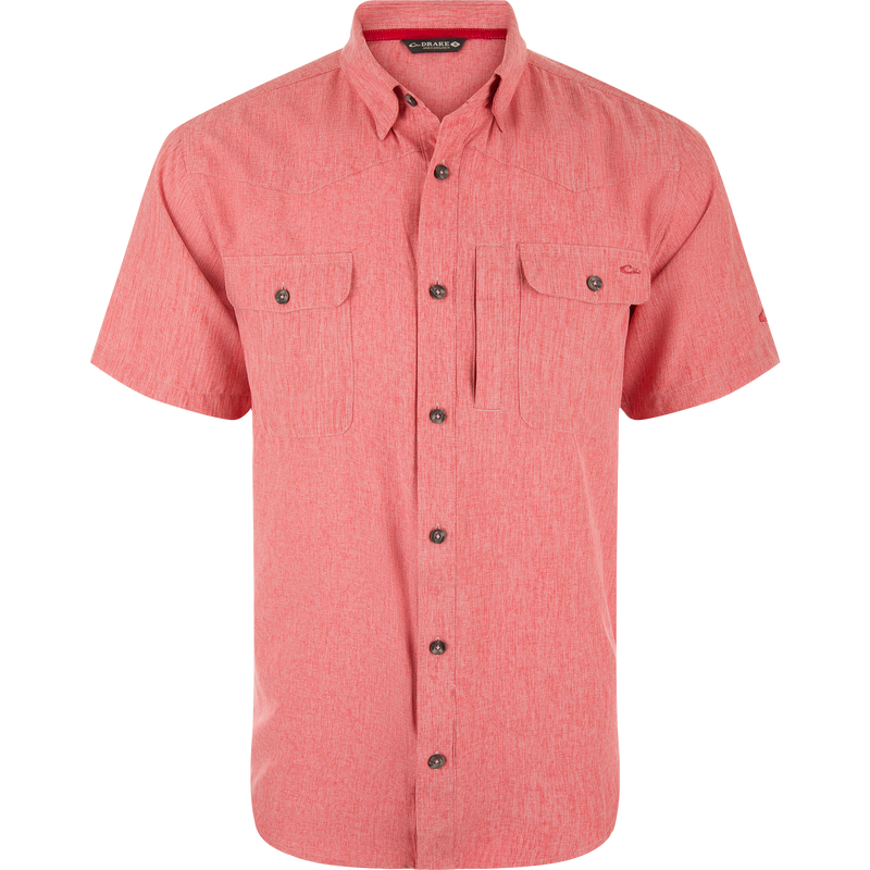 Cinco Ranch Chambray Performance Short Sleeve Shirt