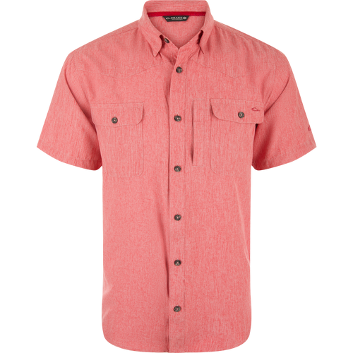 Cinco Ranch Chambray Performance Short Sleeve Shirt