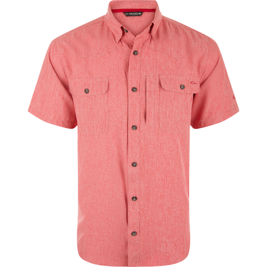 Cinco Ranch Chambray Performance Short Sleeve Shirt