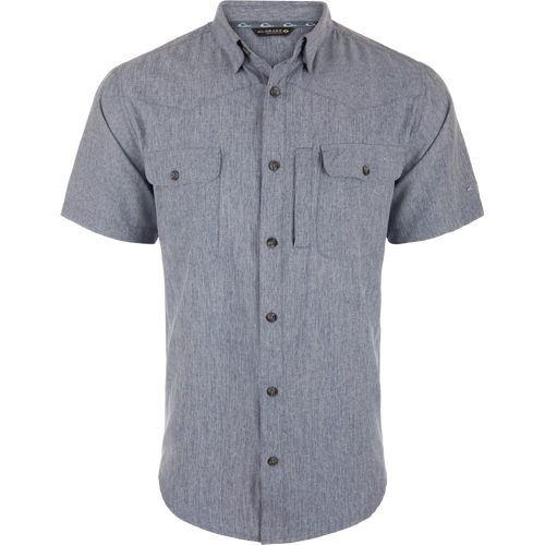 Cinco Ranch Chambray Performance Short Sleeve Shirt