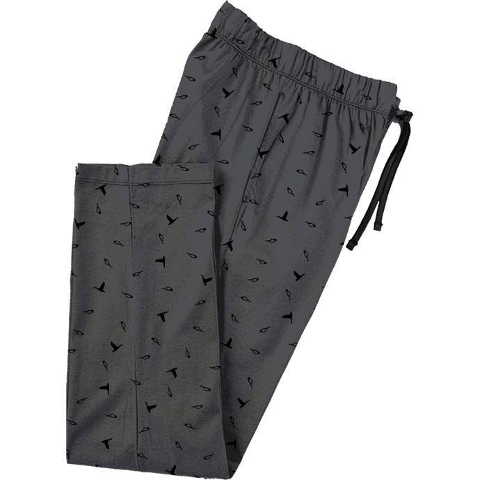 Drake Lounge Pant featuring adjustable drawstring waist and two side pockets, showcasing a duck scene print, ideal for post-hunt relaxation.