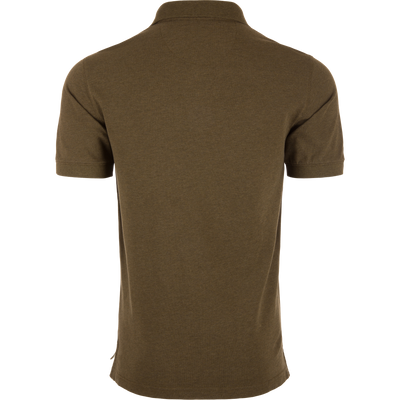 Drake Pique Logo Polo featuring a three-button placket, rib knit collar, and embroidered duck logo, showcasing a classic yet modern design with built-in stretch.