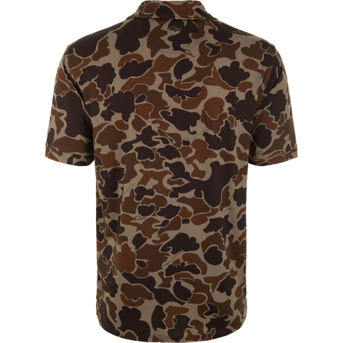 Drake Waterfowl Performance Print Polo Shirt Drake Waterfowl Performance Print Polo Shirt