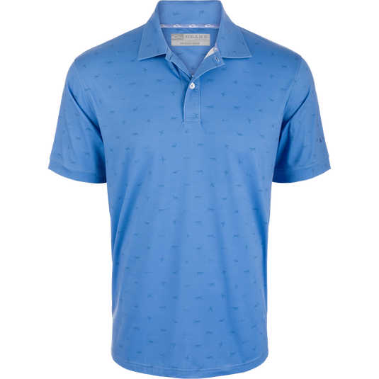 Drake Waterfowl Performance Print Polo Shirt - Main Image
