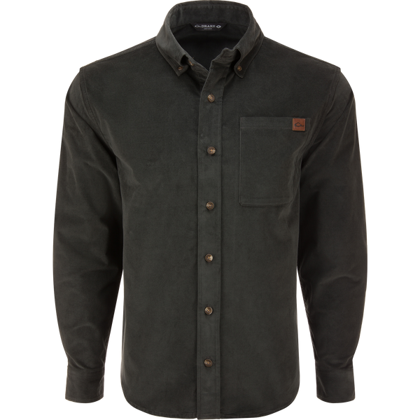 Drake Mens Stretch Corduroy Shirt with Comfort Fit – Drake Waterfowl