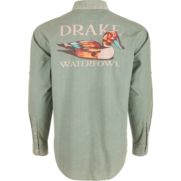 Drake Cinco Ranch Cotton Acid Wash Shirt – Drake Waterfowl