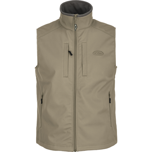 A Windproof Soft Shell Vest with multiple pockets and adjustable fit.