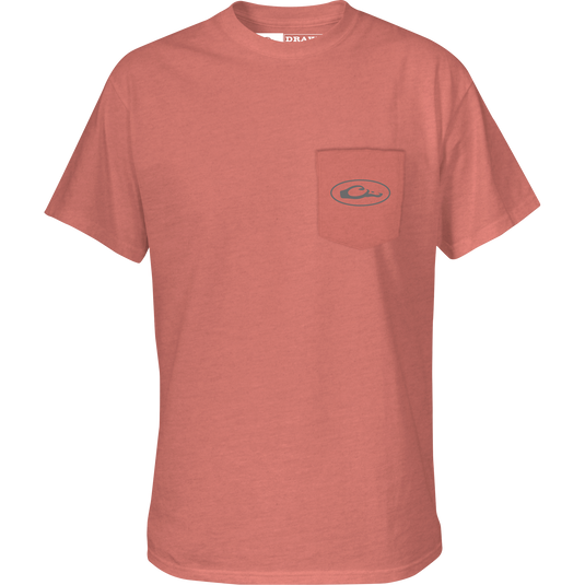 Youth Old School In-Flight T-Shirt with front pocket and Drake logo.
