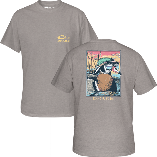 Youth Pop Art Wood Duck Sunglasses T-Shirt
