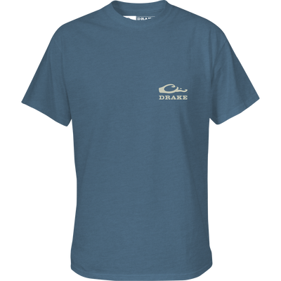 Youth Retro Ringneck T-Shirt featuring a Drake logo on the front and a detailed Ringneck graphic on the back, crafted from a soft cotton-polyester blend.