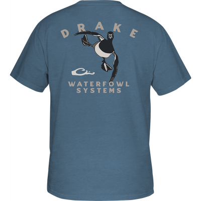 Youth Retro Ringneck T-Shirt featuring a Drake logo on the front and a Ringneck graphic on the back, made from a soft cotton-polyester blend.