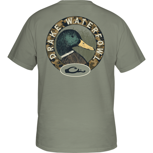 Mallard Circle T-shirt with duck logo on back