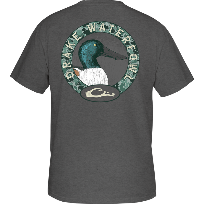 Shoveler Circle T-Shirt with duck logo on back