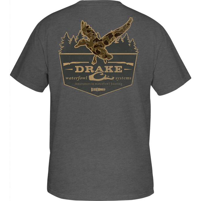 Old School In Flight T-Shirt with Drake logo on chest pocket, crafted from a lightweight cotton/polyester blend.