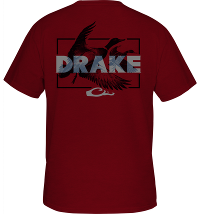 Drake Overlay T-Shirt features a front pocket with Drake logo, showcasing the Drake Logo Series' back graphic design, made from a soft cotton-polyester blend.