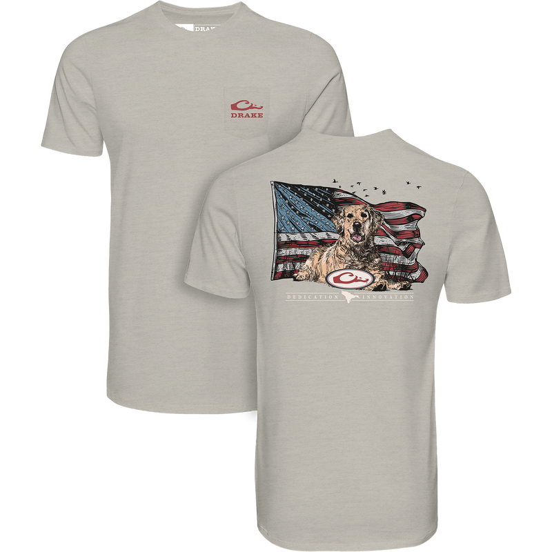 Americana Yellow Lab Flag T-Shirt