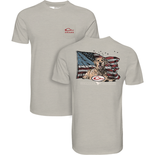Americana Yellow Lab Flag T-Shirt