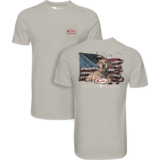 Americana Yellow Lab Flag T-Shirt