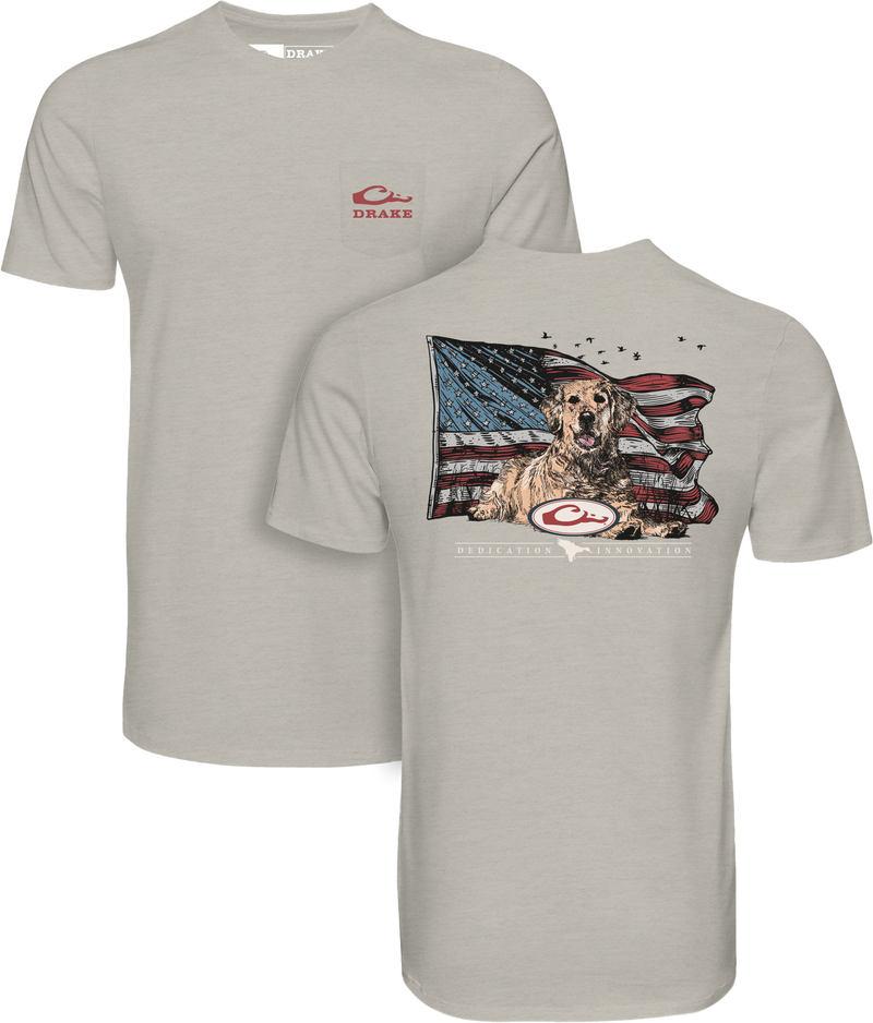 Americana Yellow Lab Flag T-Shirt