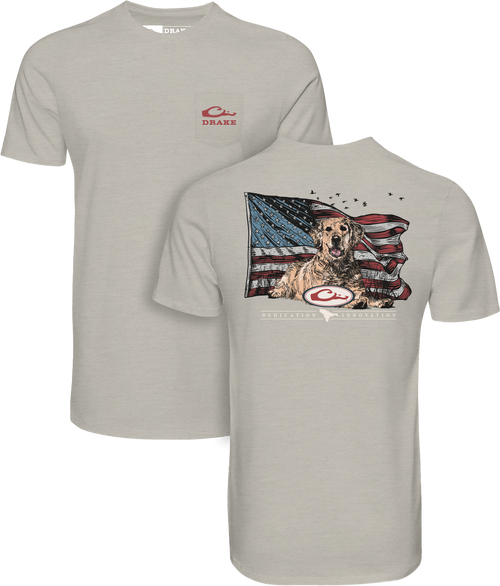 Americana Yellow Lab Flag T-Shirt
