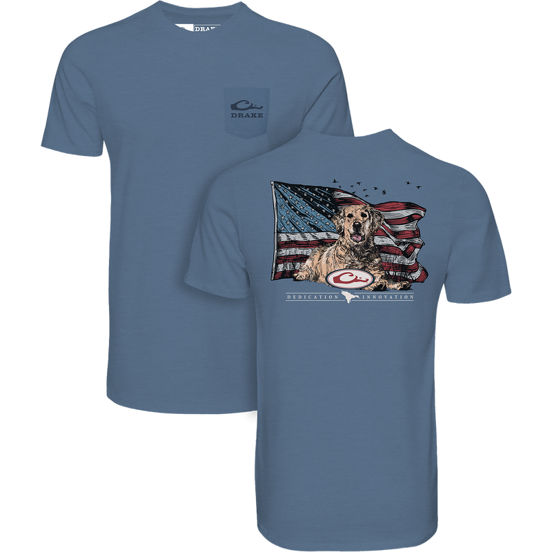 Americana Yellow Lab Flag T-Shirt