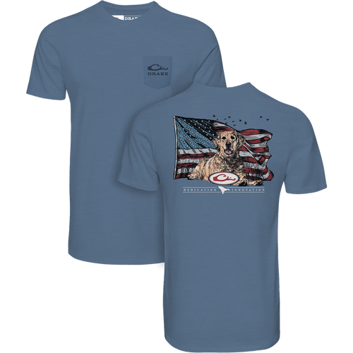 Americana Yellow Lab Flag T-Shirt