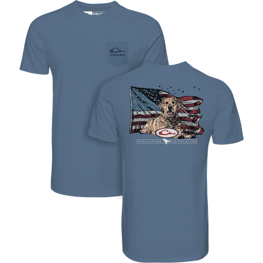 Americana Yellow Lab Flag T-Shirt