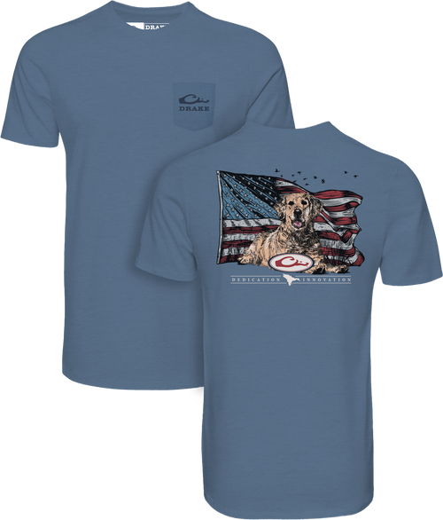 Americana Yellow Lab Flag T-Shirt
