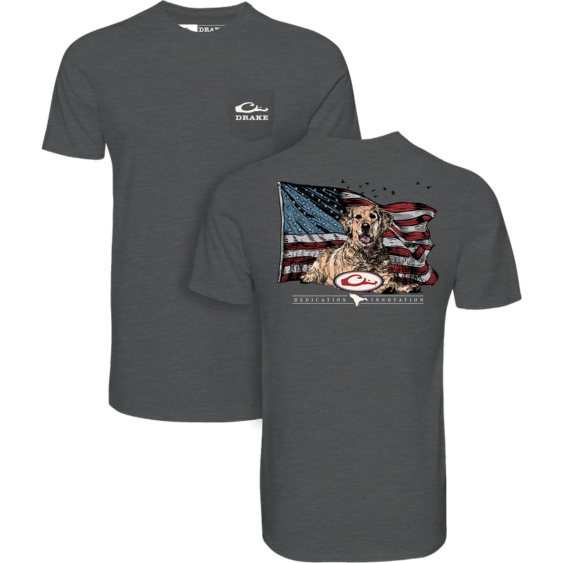Americana Yellow Lab Flag T-Shirt