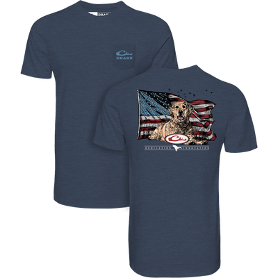 Americana Yellow Lab Flag T-Shirt