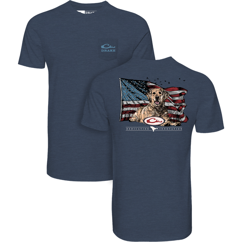 Americana Yellow Lab Flag T-Shirt