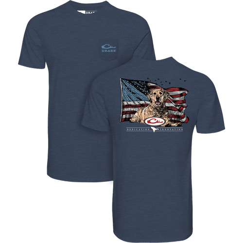 Americana Yellow Lab Flag T-Shirt