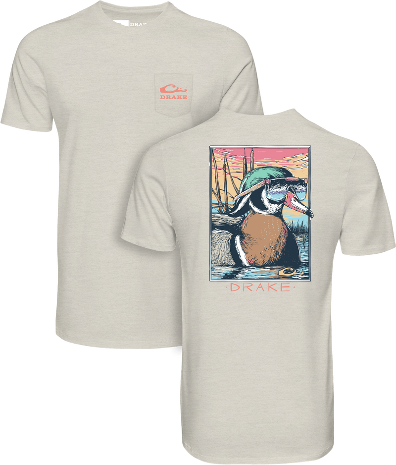Pop Art Wood Duck Sunglasses T-Shirt