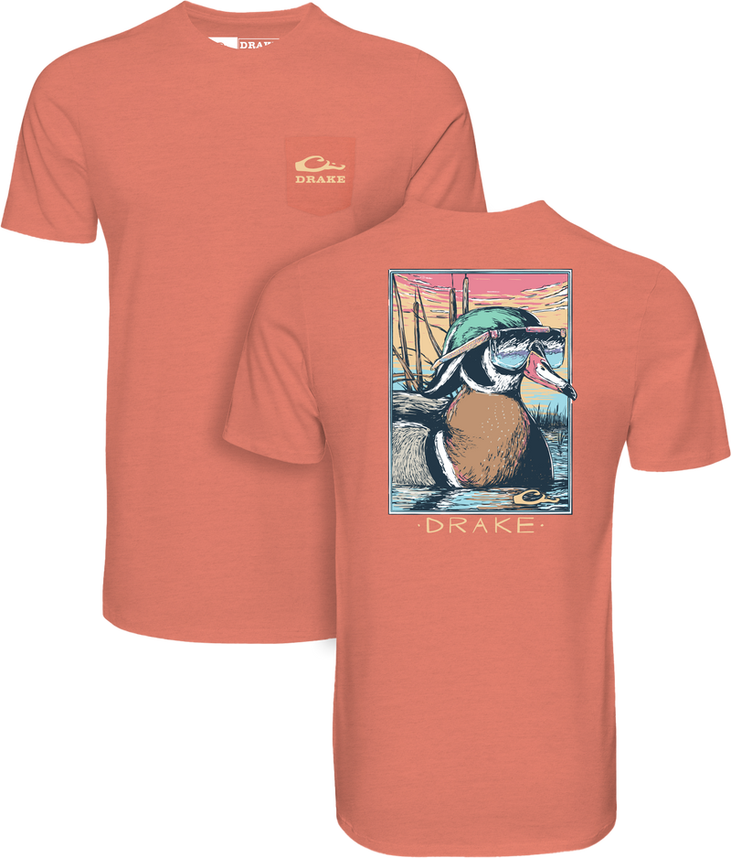 Pop Art Wood Duck Sunglasses T-Shirt