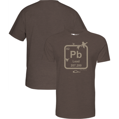 PB Lead T-Shirt featuring Pb element graphic with waterfowl silhouettes, crafted in a soft cotton-polyester blend for versatile comfort, ideal for outdoor enthusiasts.