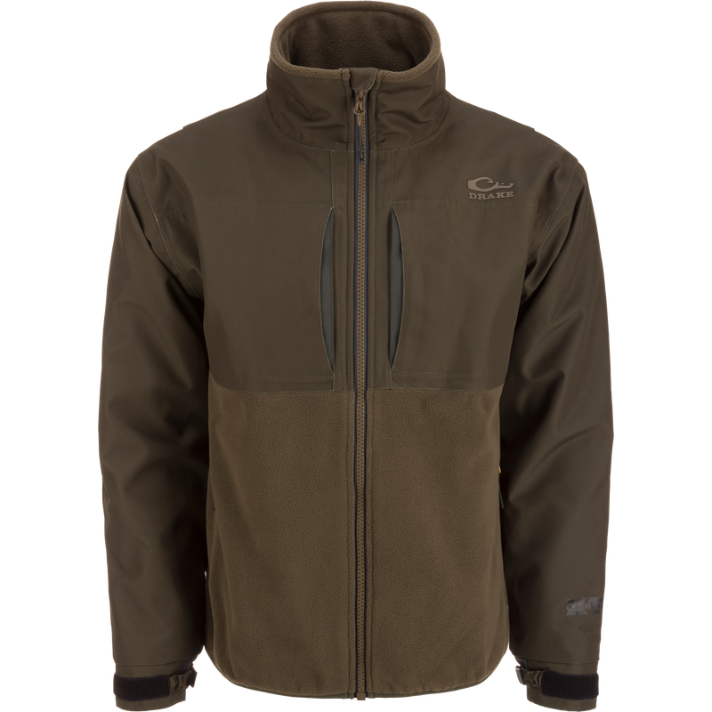 MST CommandXT Eqwader Full Zip Jacket featuring durable shell with fleece lining, two Magnattach™ chest pockets, and adjustable cuffs for optimal weather protection and comfort.