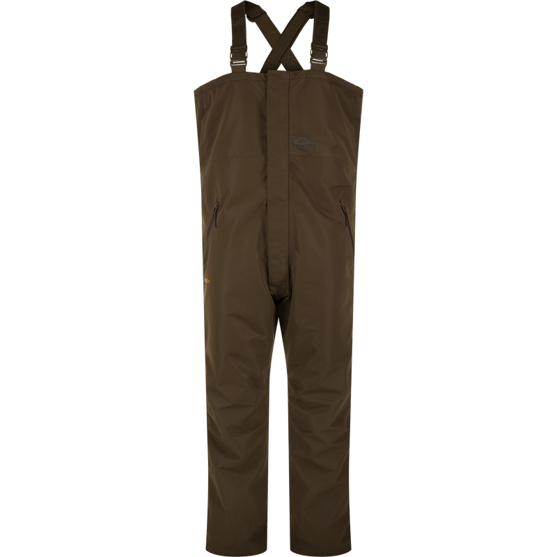 LST Hardline Insulated Bib, waterproof chest-high overalls with adjustable straps, zippered pockets, and articulated knees, designed for warmth and mobility in harsh environments.