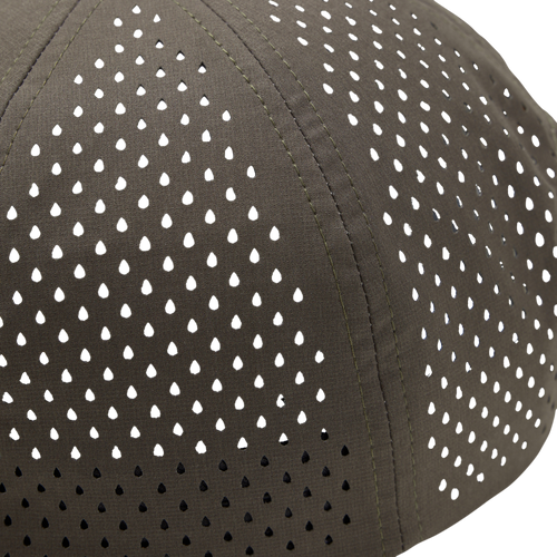 Perf Flatbill Roper Cap featuring a stylish pattern, ideal for hunting and outdoor activities, reflecting Drake Waterfowl's commitment to high-quality gear.