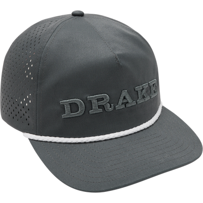 Perf Flatbill Roper Cap, a stylish baseball cap, showcased in close-up, highlighting its detailed craftsmanship and sleek design, ideal for outdoor and casual wear.