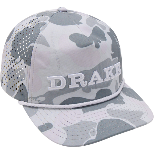 Perf Flatbill Roper Cap featuring a structured design with intricate detailing, including a rope accent, ideal for outdoor and hunting enthusiasts seeking quality headgear.