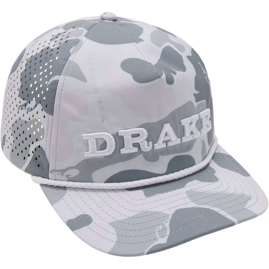 Perf Flatbill Roper Cap featuring a structured design with intricate detailing, including a rope accent, ideal for outdoor and hunting enthusiasts seeking quality headgear.