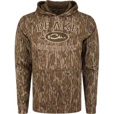 Performance Hoodie with anti-pilling fleece, kangaroo pocket, and adjustable hood, designed for comfort and movement. Ideal for outdoor activities and casual wear.
