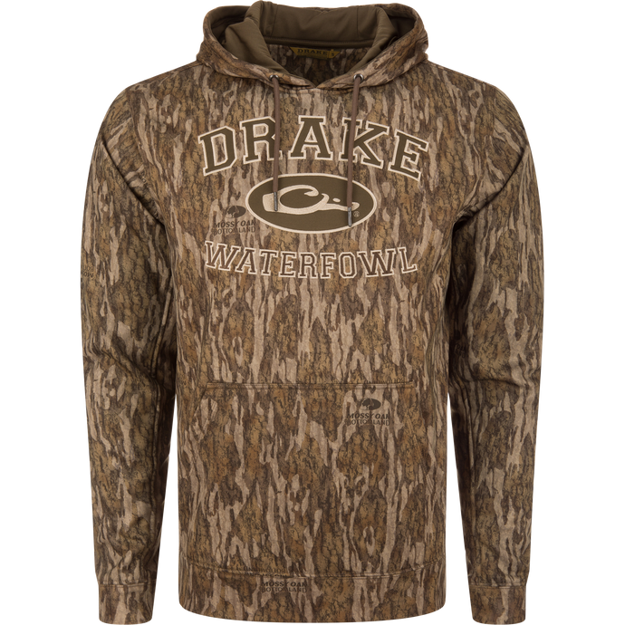 Performance Hoodie with anti-pilling fleece, kangaroo pocket, and adjustable hood, designed for comfort and movement. Ideal for outdoor activities and casual wear.