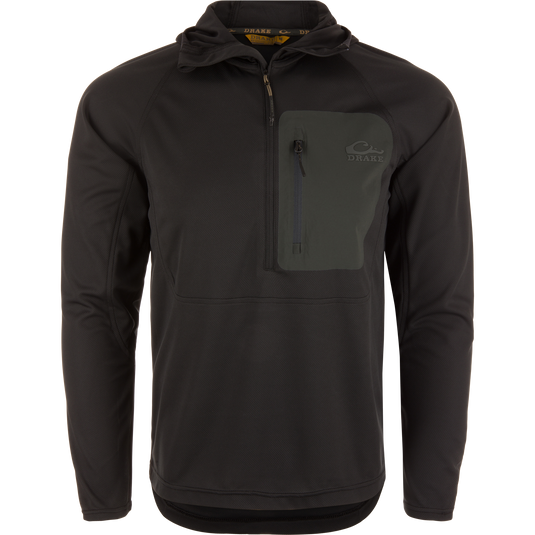 SuQingXu Men's Tactical Soft Shell Jacket – Fleece Lined, Water-Resistant, Zip Up Hoodie, Camo/Black