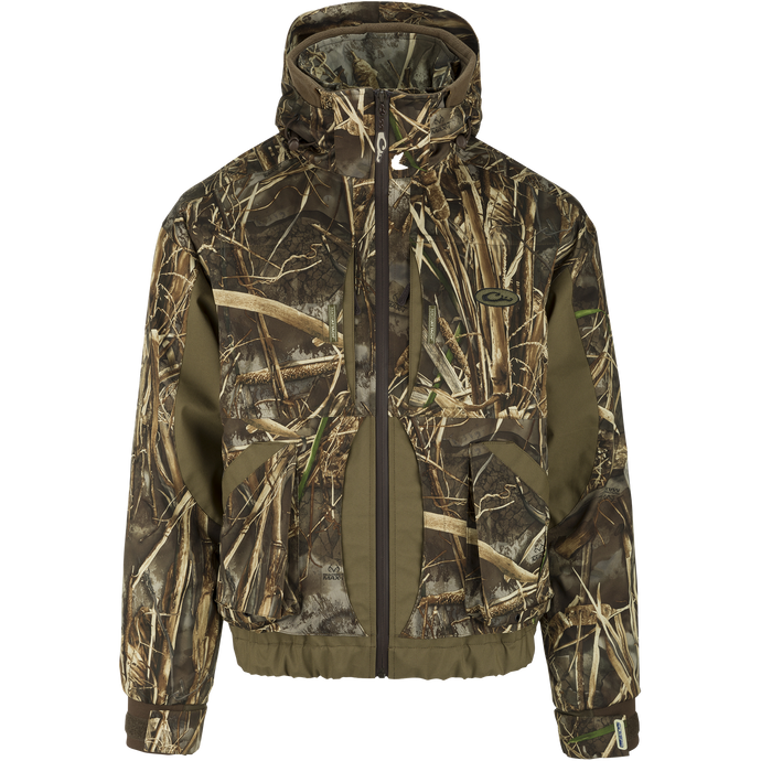 LST Reflex 3-in-1 Plus 2 Jacket - Realtree, versatile for all hunting conditions. Waterproof, windproof, breathable G3-Flex™ fabric with multiple pockets, adjustable features, and synthetic down pack jacket.
